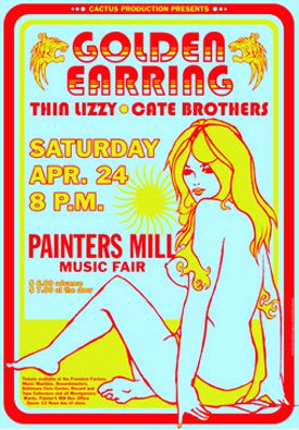 Golden Earring Painter's Mill FAKE show poster April 24 1976